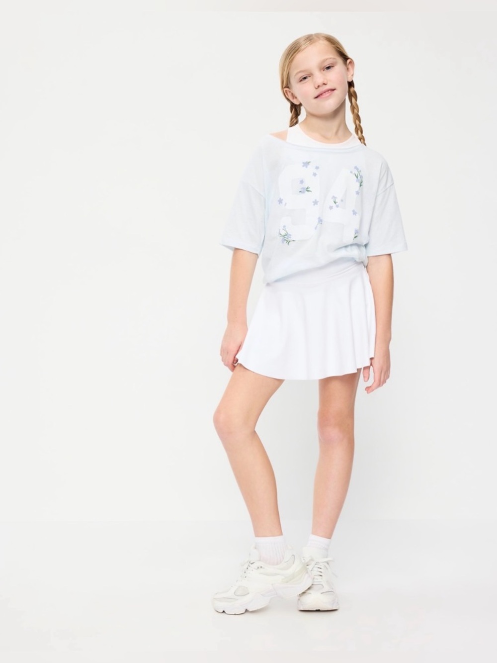 Old Navy Active High-Waisted Power Soft Skort in Calla Lillies Size: Large